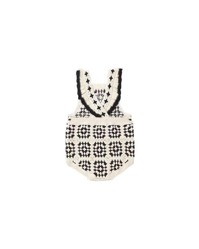 Rylee + Cru Crochet Romper - Abstract