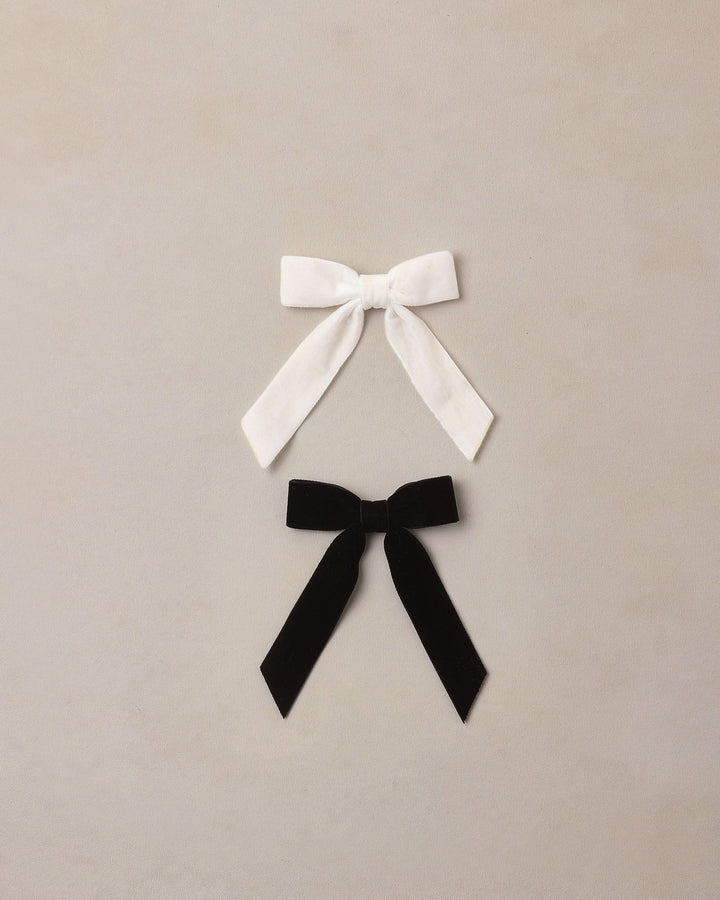 Noralee Velvet Bows Set - Black, Ivory