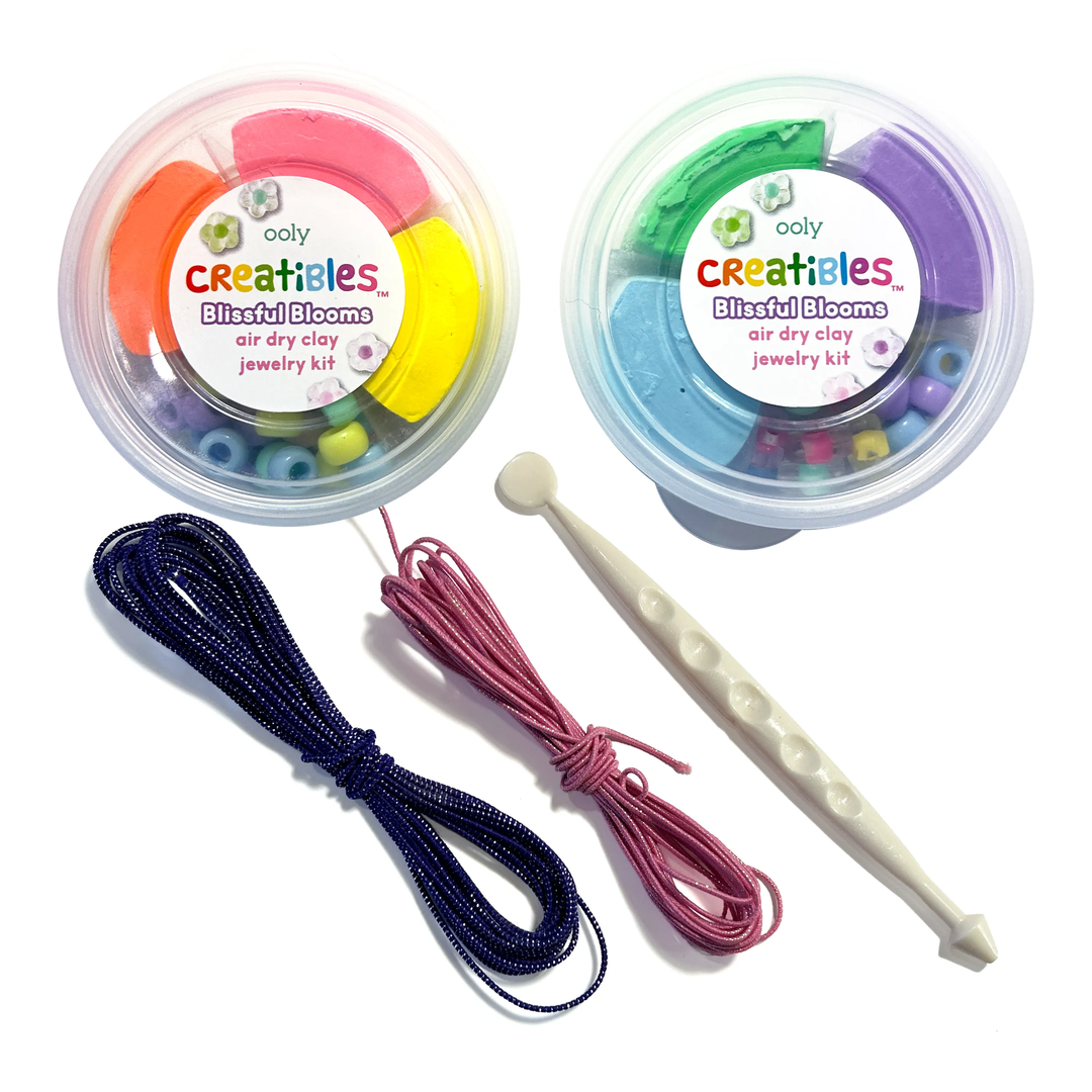 Ooly Creatibles Air Dry Clay Jewelry Kit - Blissful Blooms