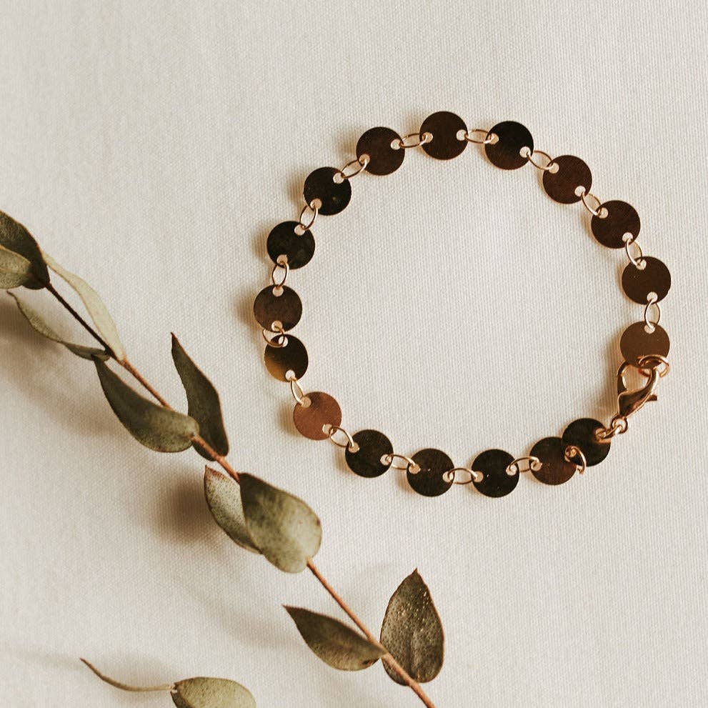 Mauve Jewelry Co. Chloe Gold Filled Coin Bracelet