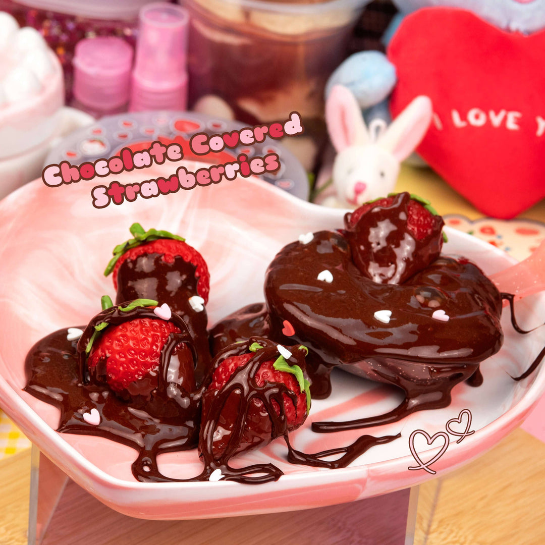 Kawaii Slime Co Chocolate Covered Strawberries Glossy Slime