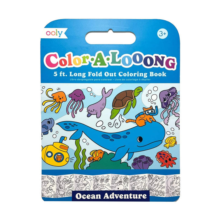 Ooly Color-A-Looong Fold Out Coloring Book - Ocean Adventure