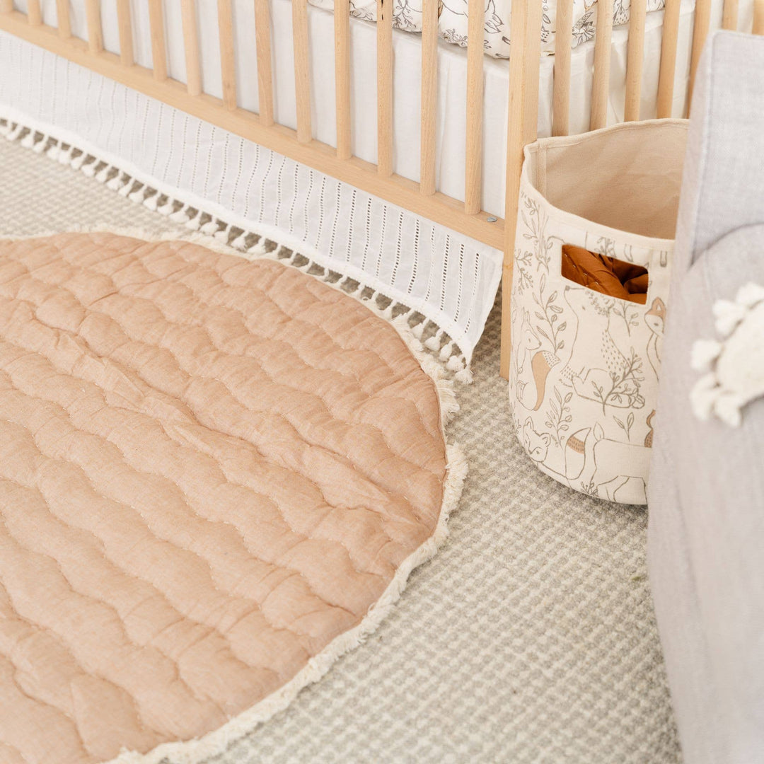 Crane Baby Quilted Playmat - Ezra Woodland