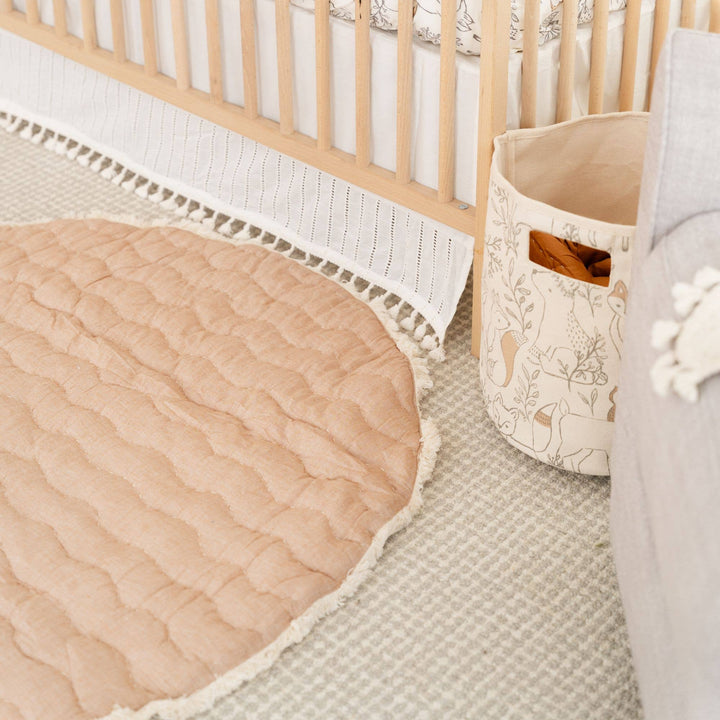 Crane Baby Quilted Playmat - Ezra Woodland