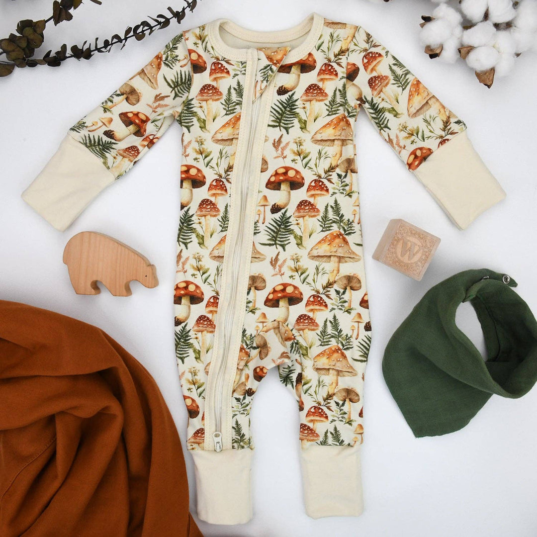 Earthy 2-Way Zip Front Zipper Sleeper - Anise