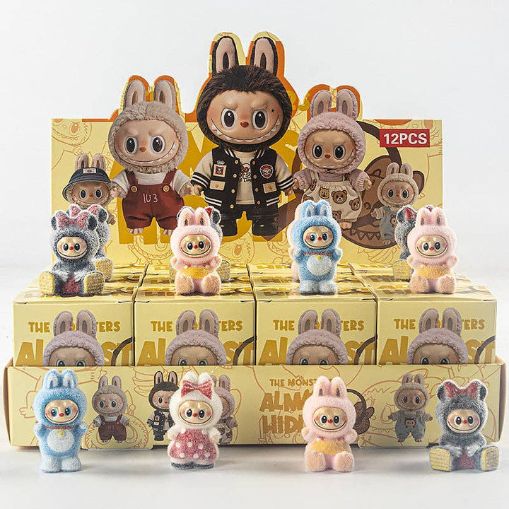 Little Trendy Flocking Cute Monster Ornaments Gift