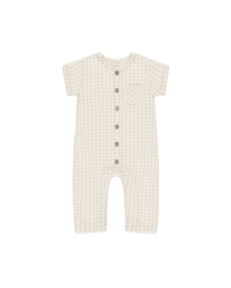 Quincy Mae Charlie Jumpsuit - Oat Check