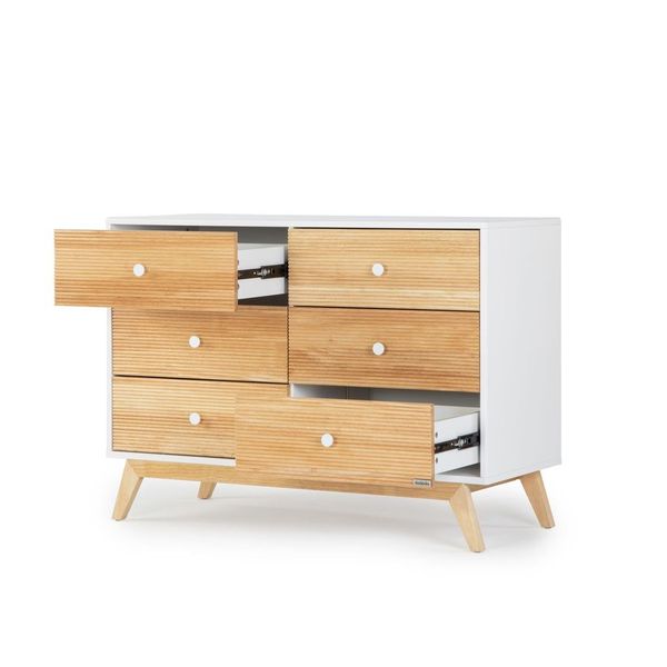 Dadada Merry 6-drawer Dresser - White/Natural