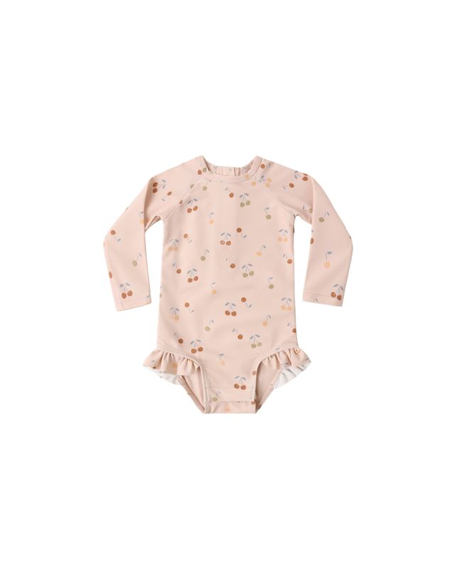 Quincy Mae Olivia Rashguard One-Piece - Cherries