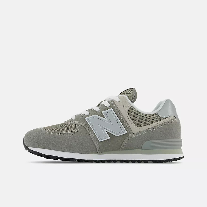 New Balance 574 Core Sneakers - Grey White Lace Up