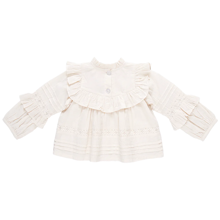 Pink Chicken Lace Mira Top - Antique White