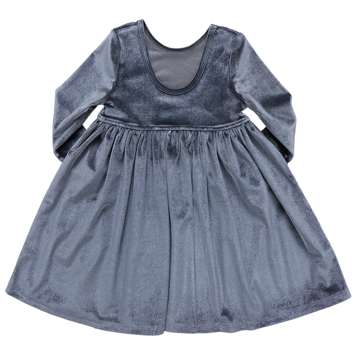 Pink Chicken Velour Steph Dress - Gray