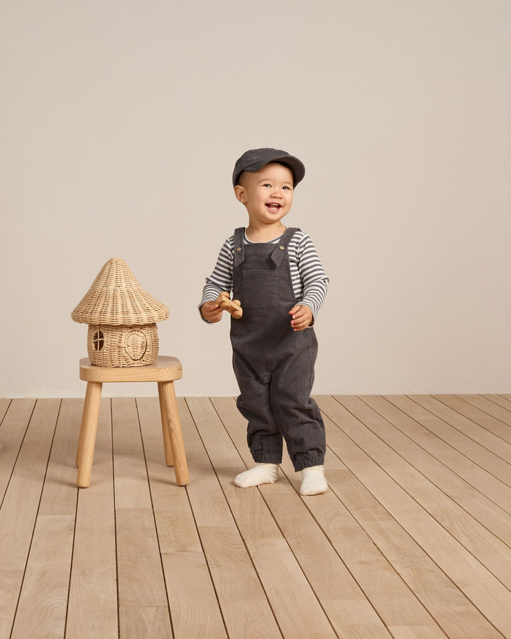 Quincy Mae Corduroy Baby Overalls - Indigo