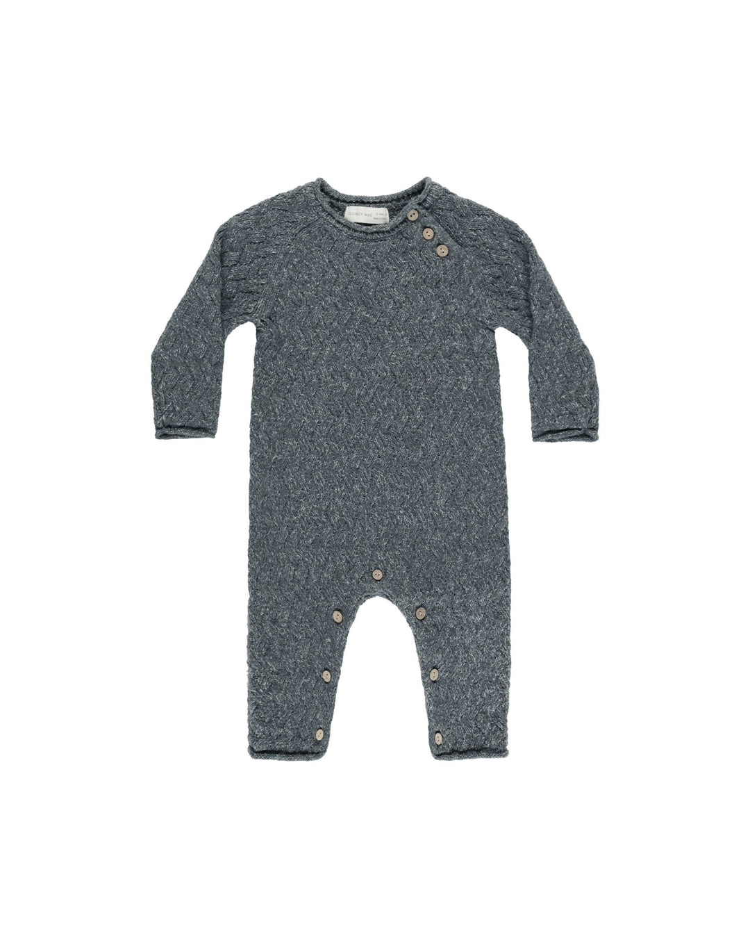 Quincy Mae Cozy Heather Knit Jumpsuit - Indigo