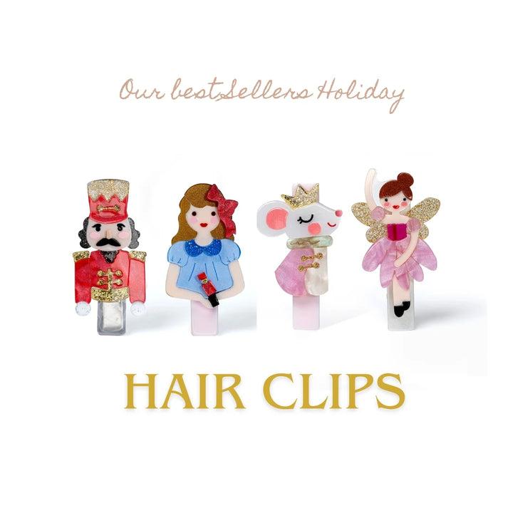 Lilies & Roses Hair Clips - Mouse Ballerina
