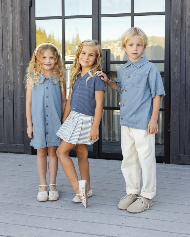 Rylee + Cru Adria Dress - Washed Blue