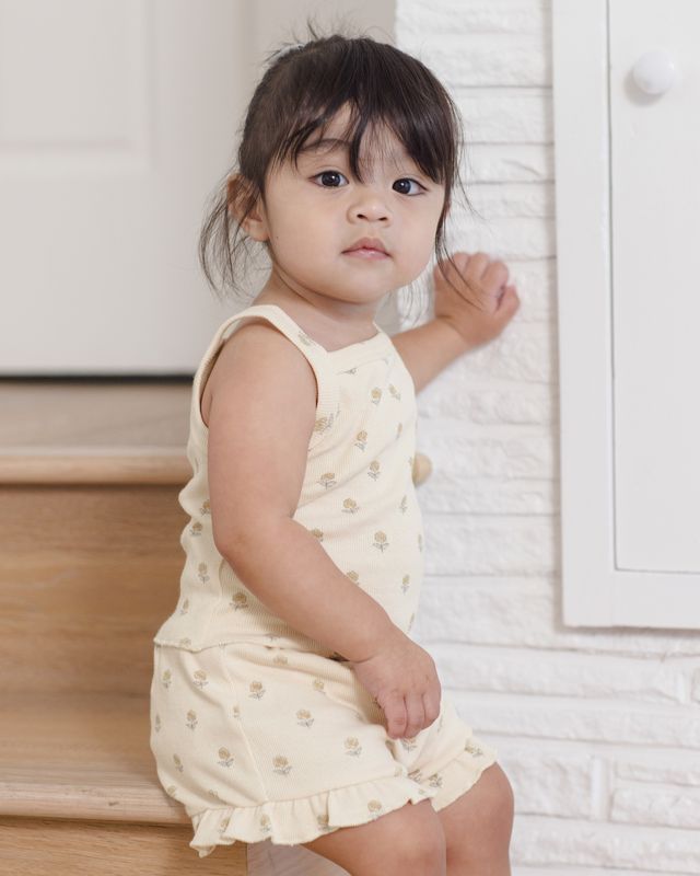 Quincy Mae Evie Tank + Shortie Set - Buttercup