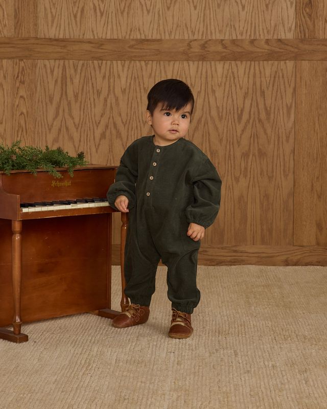 Rylee + Cru Relaxed Woven Jumpsuit - Evergreen