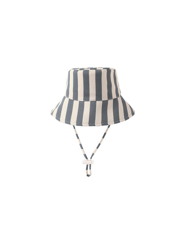 Quincy Mae Bucket Hat - Retro Stripe Ocean