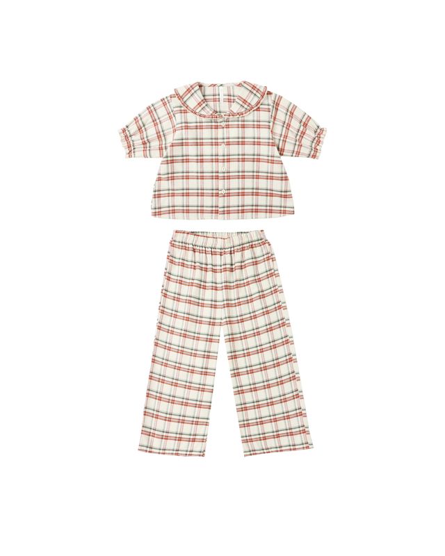 Rylee + Cru Ruffle Pajamas - Holiday Flannel