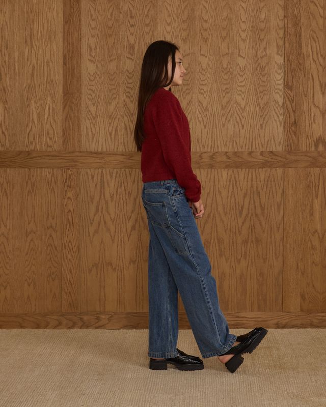 Rylee + Cru Teen Fuzzy Cardigan - Ruby