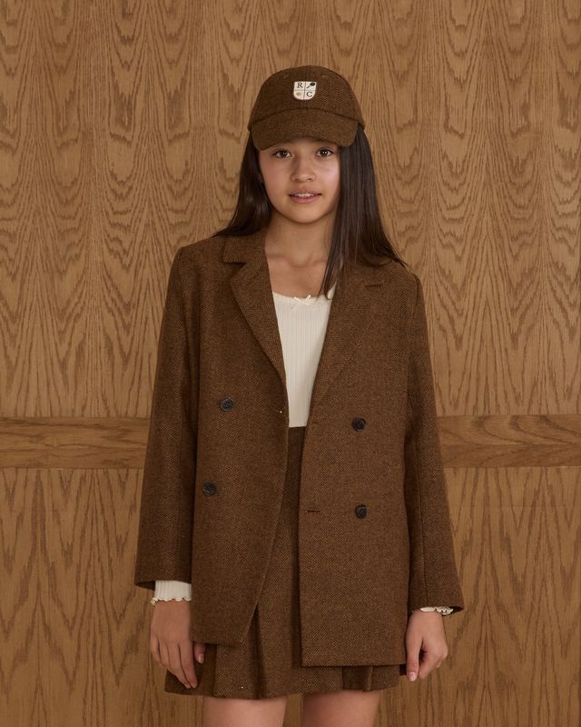 Rylee + Cru Teen Double Breasted Blazer - Rustic Plaid