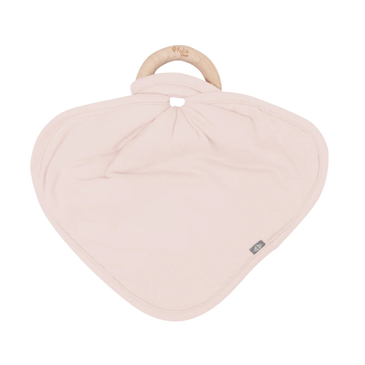 Kyte Baby Lovey with Removable Wooden Teething Ring - Blush