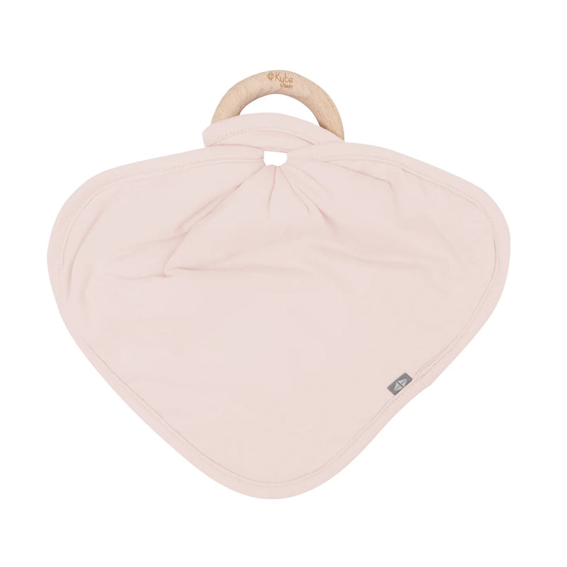Kyte Baby Lovey with Removable Wooden Teething Ring - Blush