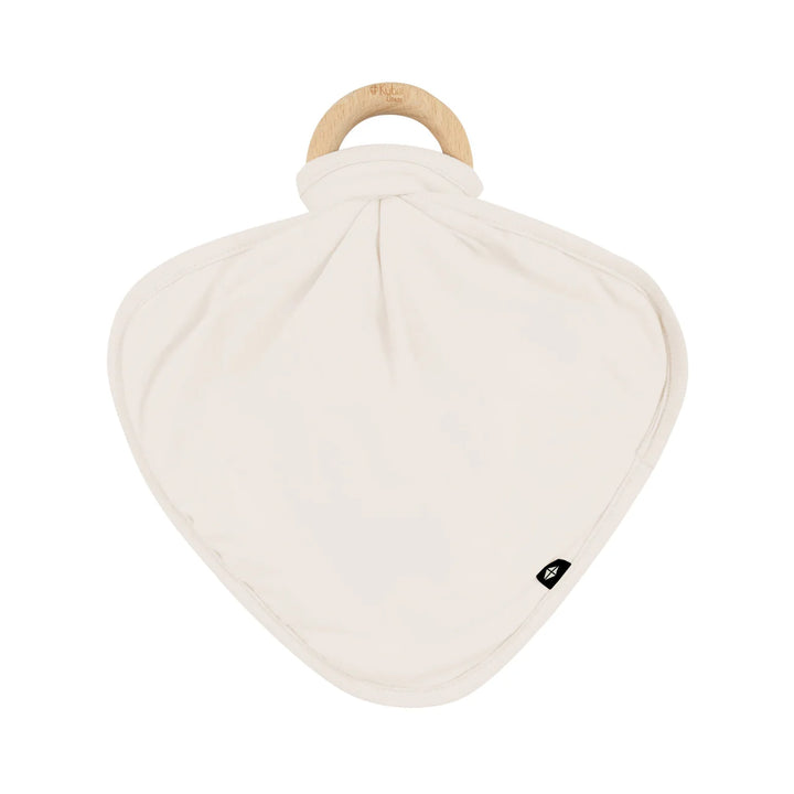 Kyte Baby Lovey with Removable Wooden Teething Ring - Oat