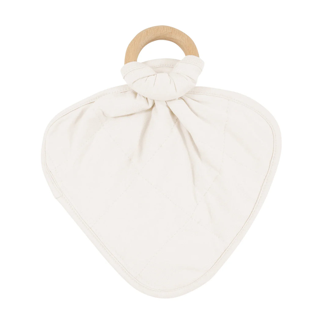 Kyte Baby Lovey with Removable Wooden Teething Ring - Oat