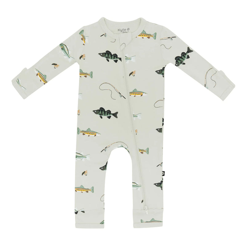 Kyte Baby Zippered Romper - Fishing