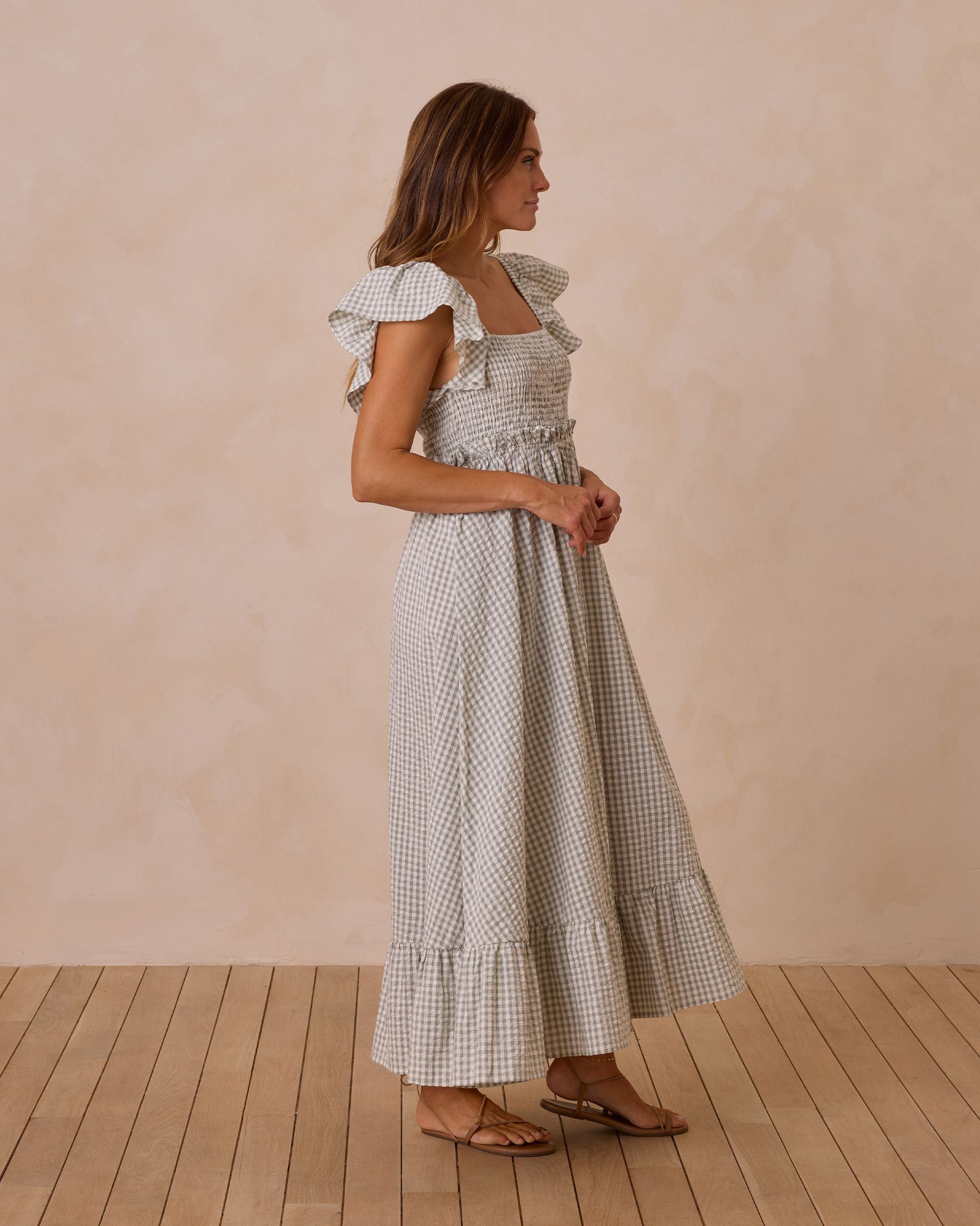Rylee + Cru Women's Francesca Dress - Eucalyptus Gingham