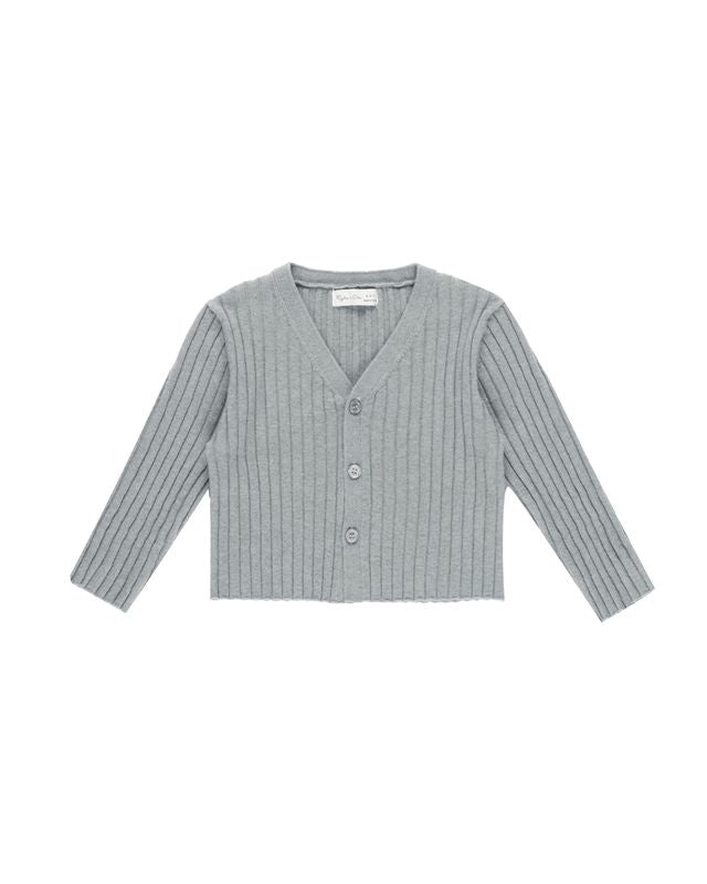 Rylee + Cru Long Sleeve Knit Button Top - Dusty Blue