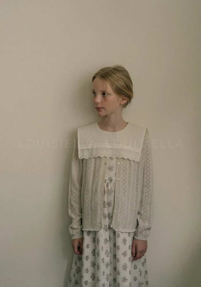 Louisiella Roselia Knit Cardigan - Light Beige