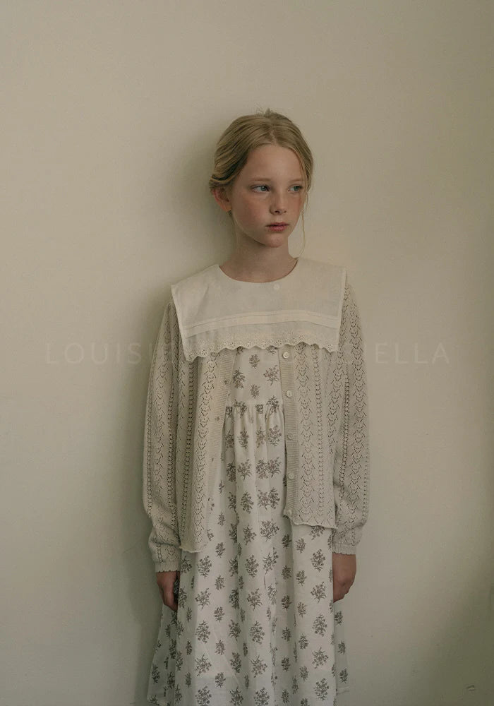 Louisiella Roselia Knit Cardigan - Light Beige