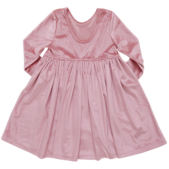 Pink Chicken Velour Steph Dress - Mauve