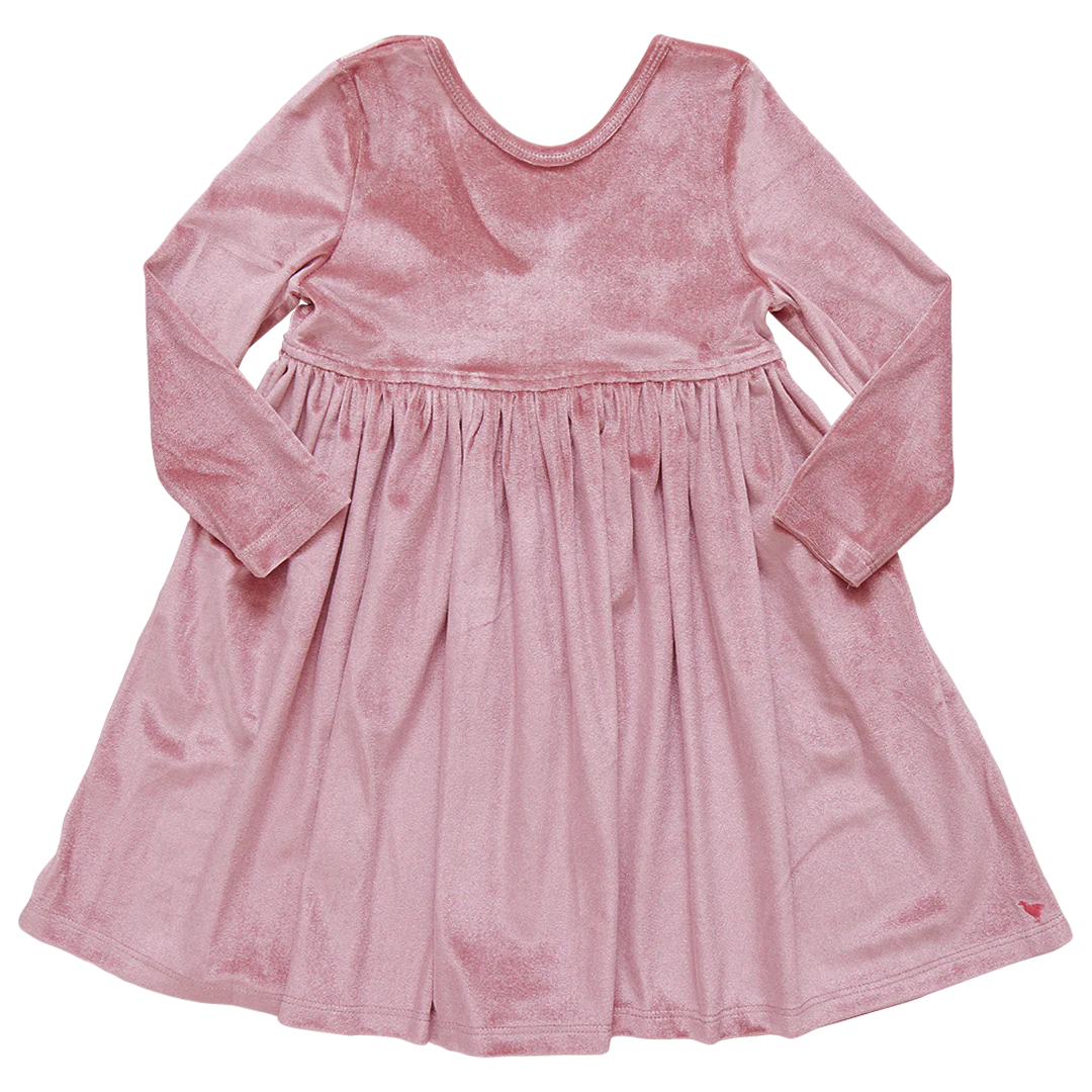 Pink Chicken Velour Steph Dress - Mauve