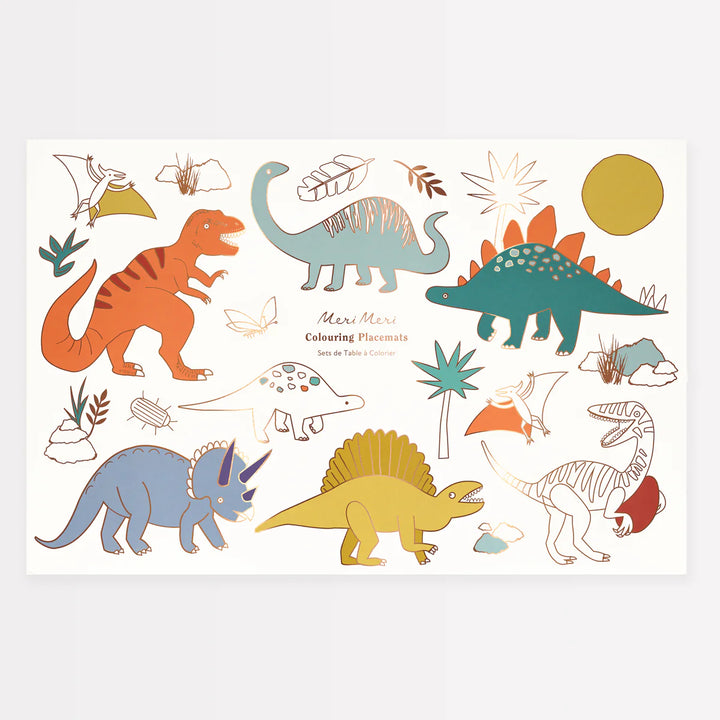 Meri Meri Dinosaur Coloring Placemats