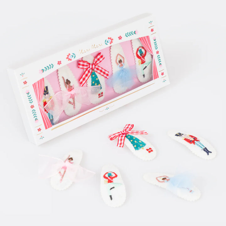 Meri Meri Embroidered Nutcracker Hair Clips
