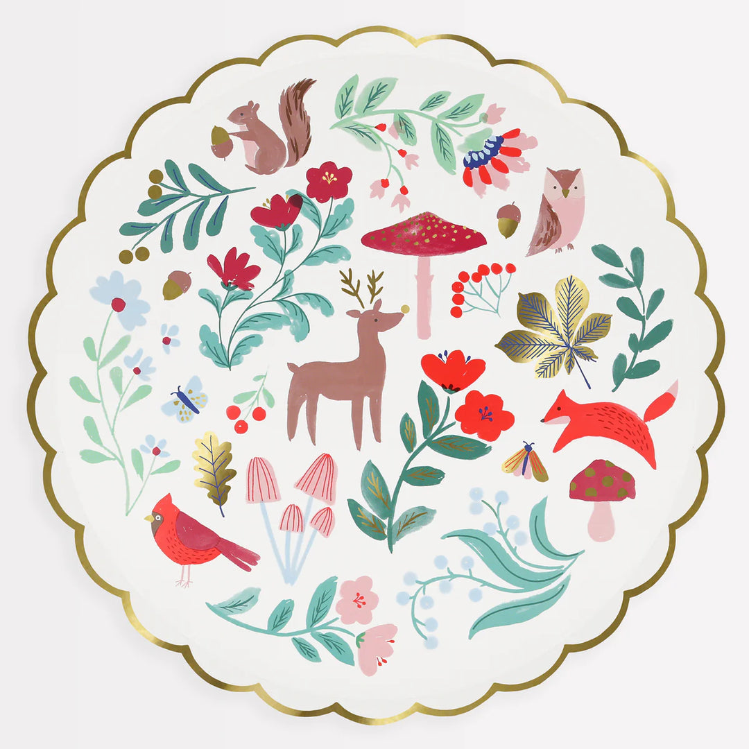 Meri Meri Winter Woodland Dinner Plates x8