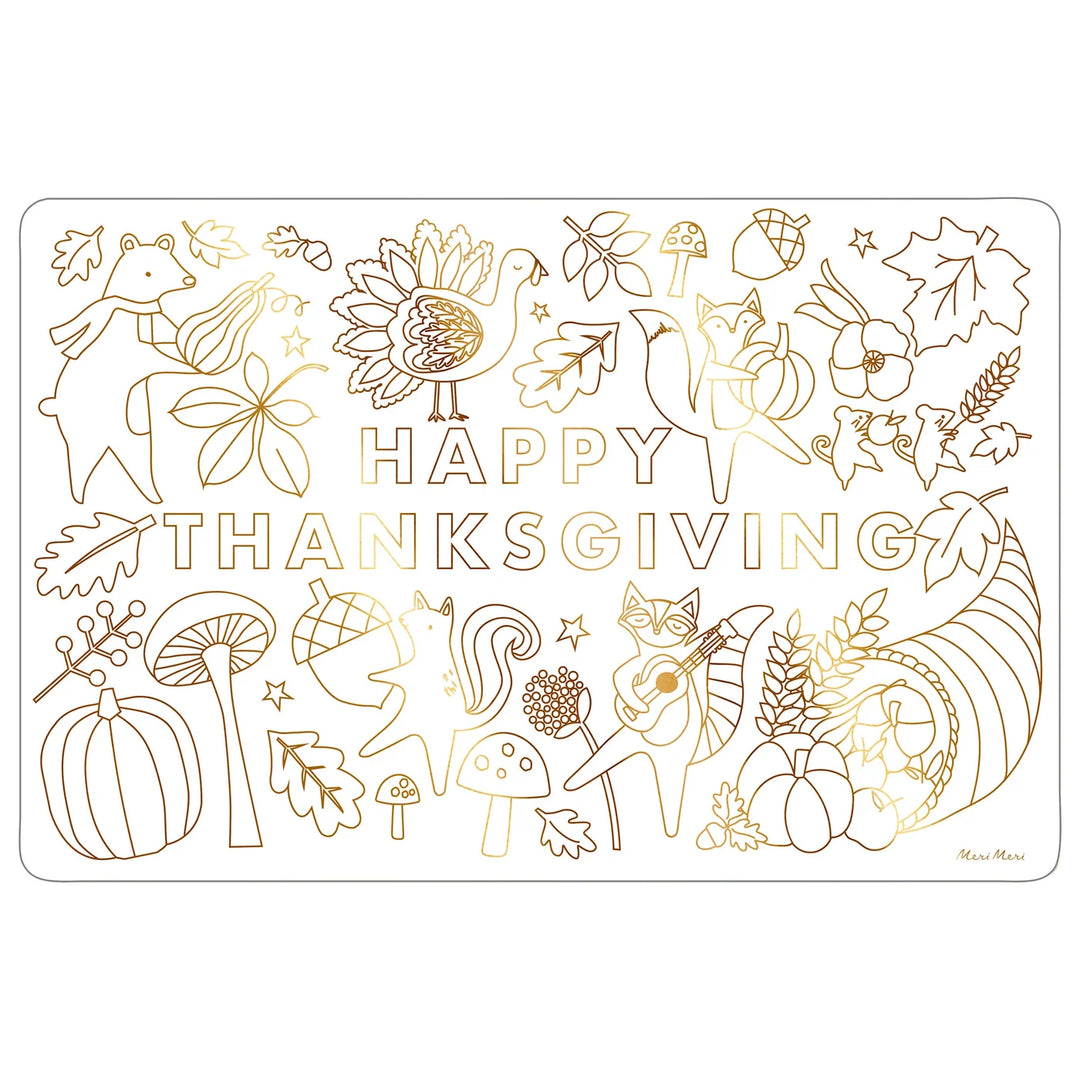 Meri Meri Thanksgiving Coloring Placemats