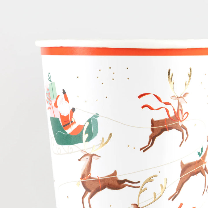Meri Meri Santa, Sleigh & Reindeer Cups