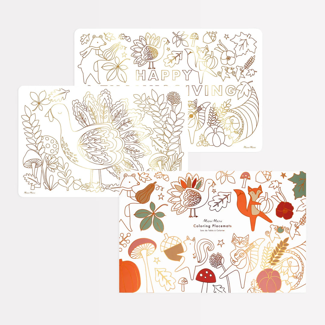 Meri Meri Thanksgiving Coloring Placemats