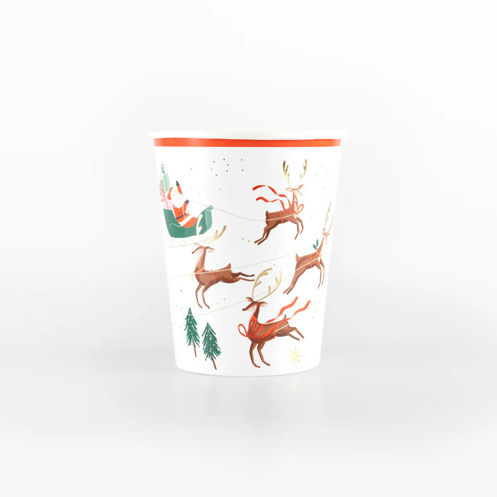 Meri Meri Santa, Sleigh & Reindeer Cups