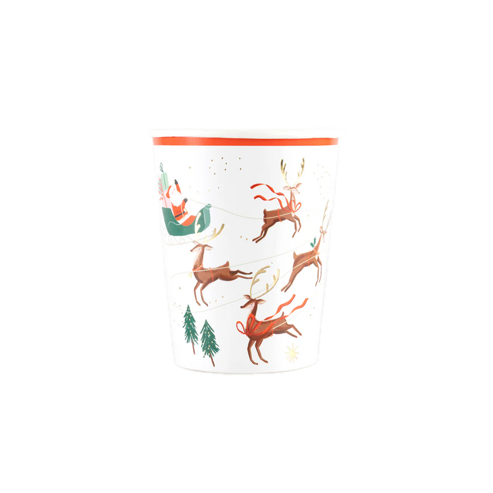 Meri Meri Santa, Sleigh & Reindeer Cups