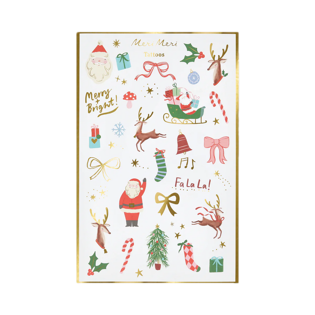 Meri Meri Christmas Mixed Icon Temporary Tattoos