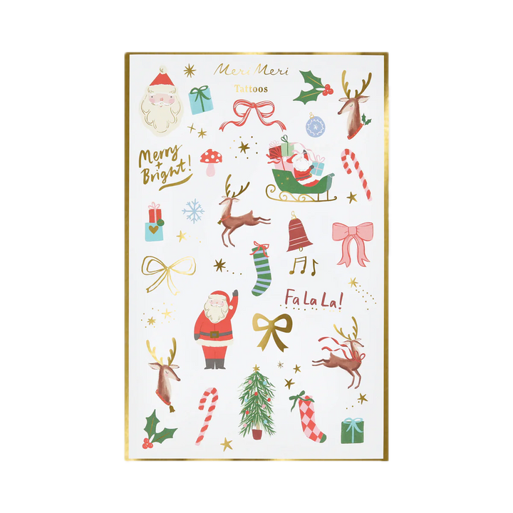 Meri Meri Christmas Mixed Icon Temporary Tattoos