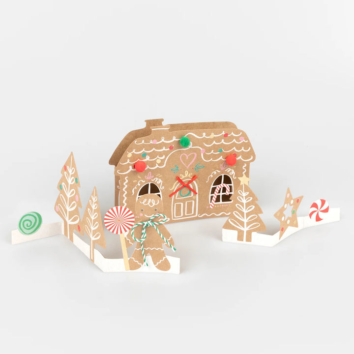 Meri Meri   Pop-Up Gingerbread Scene Card