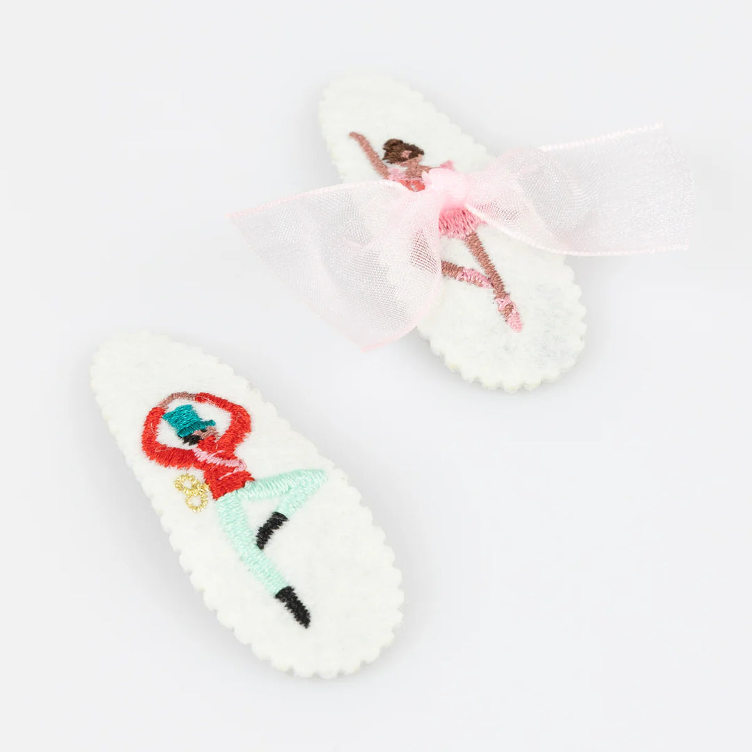 Meri Meri Embroidered Nutcracker Hair Clips