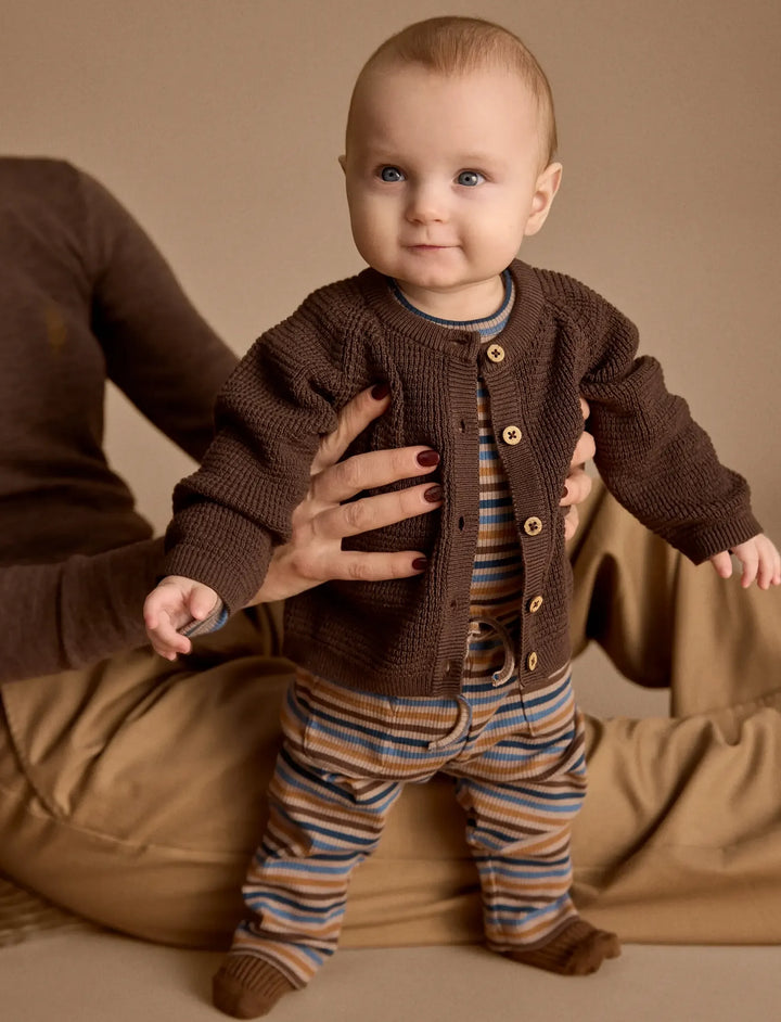 Minymo Stripe Bodysuit - Fungi